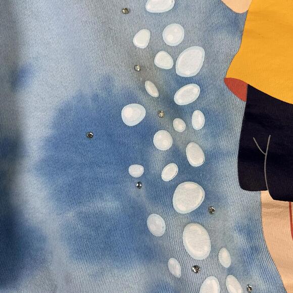 Studio Ghibli BoxLunch Ponyo Sosuke Sweater Womens Medium Blue Tie Dye Official - Picture 5 of 8